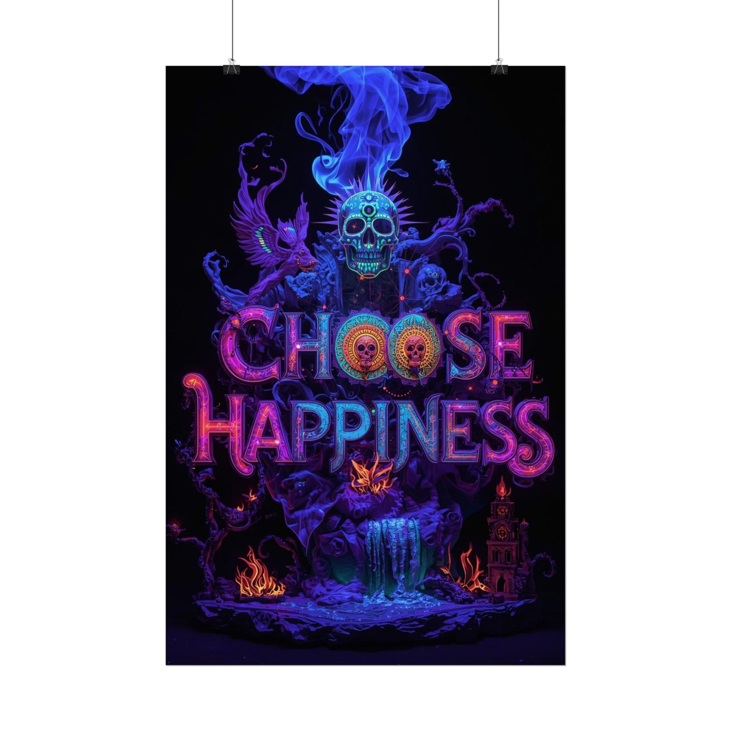 The LifeBox Motivational Poster, Choose Happiness Wall Art, Self Discipline & Mindset Decor, Personal Growth Inspirational Quote Print