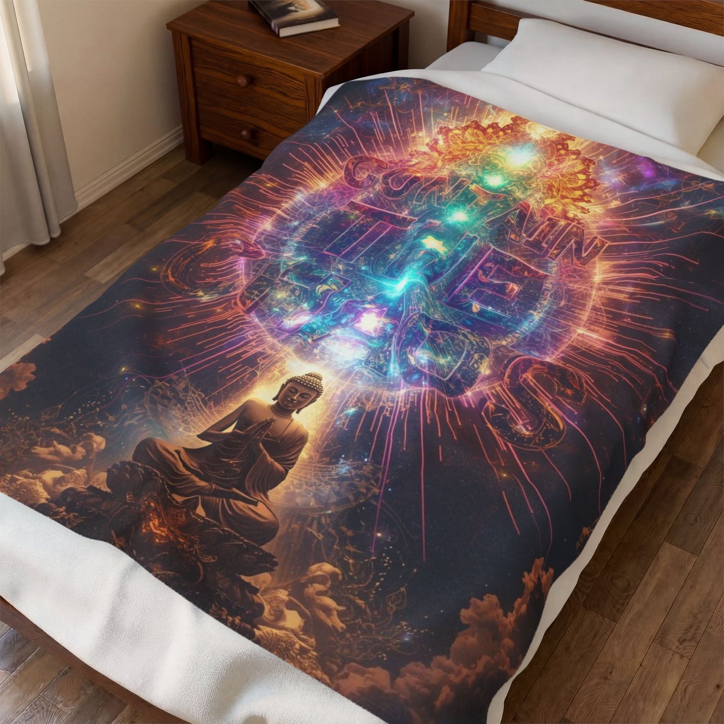 Velveteen Plush Blanket Contain the Chaos Throw