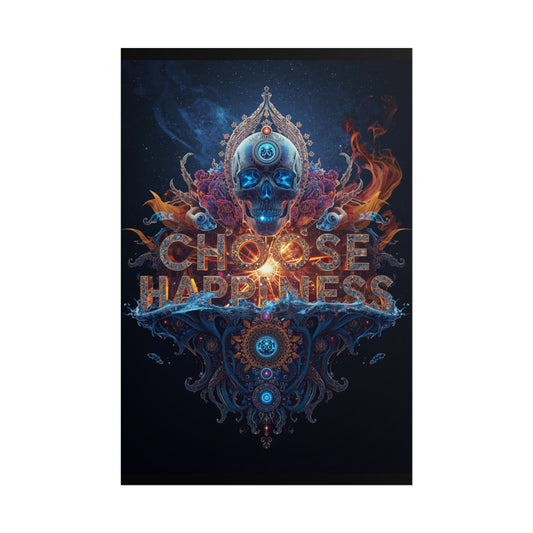 The LifeBox Motivational Poster, Choose Happiness Wall Art, Self Discipline & Mindset Decor, Personal Growth Inspirational Quote Print