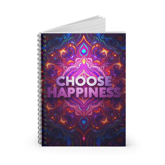 Choose Happiness Spiral Notebook  Ruled Journal for Positivity & Daily Notes