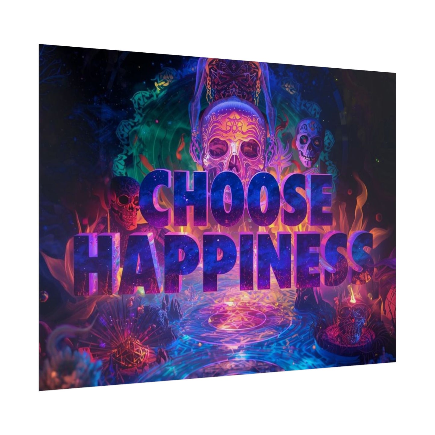 The LifeBox Motivational Poster, Choose Happiness Wall Art, Self Discipline & Mindset Decor, Personal Growth Inspirational Quote Print