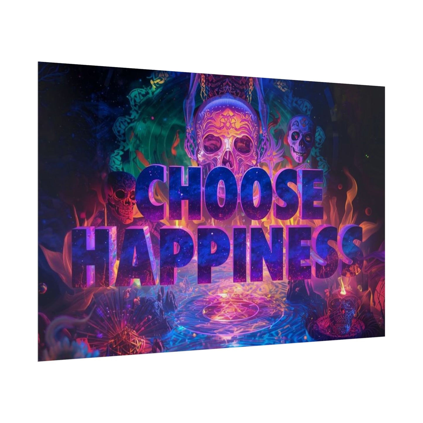 The LifeBox Motivational Poster, Choose Happiness Wall Art, Self Discipline & Mindset Decor, Personal Growth Inspirational Quote Print
