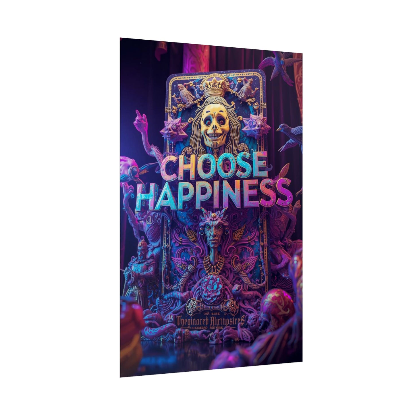 The LifeBox Motivational Poster, Choose Happiness Wall Art, Self Discipline & Mindset Decor, Personal Growth Inspirational Quote Print