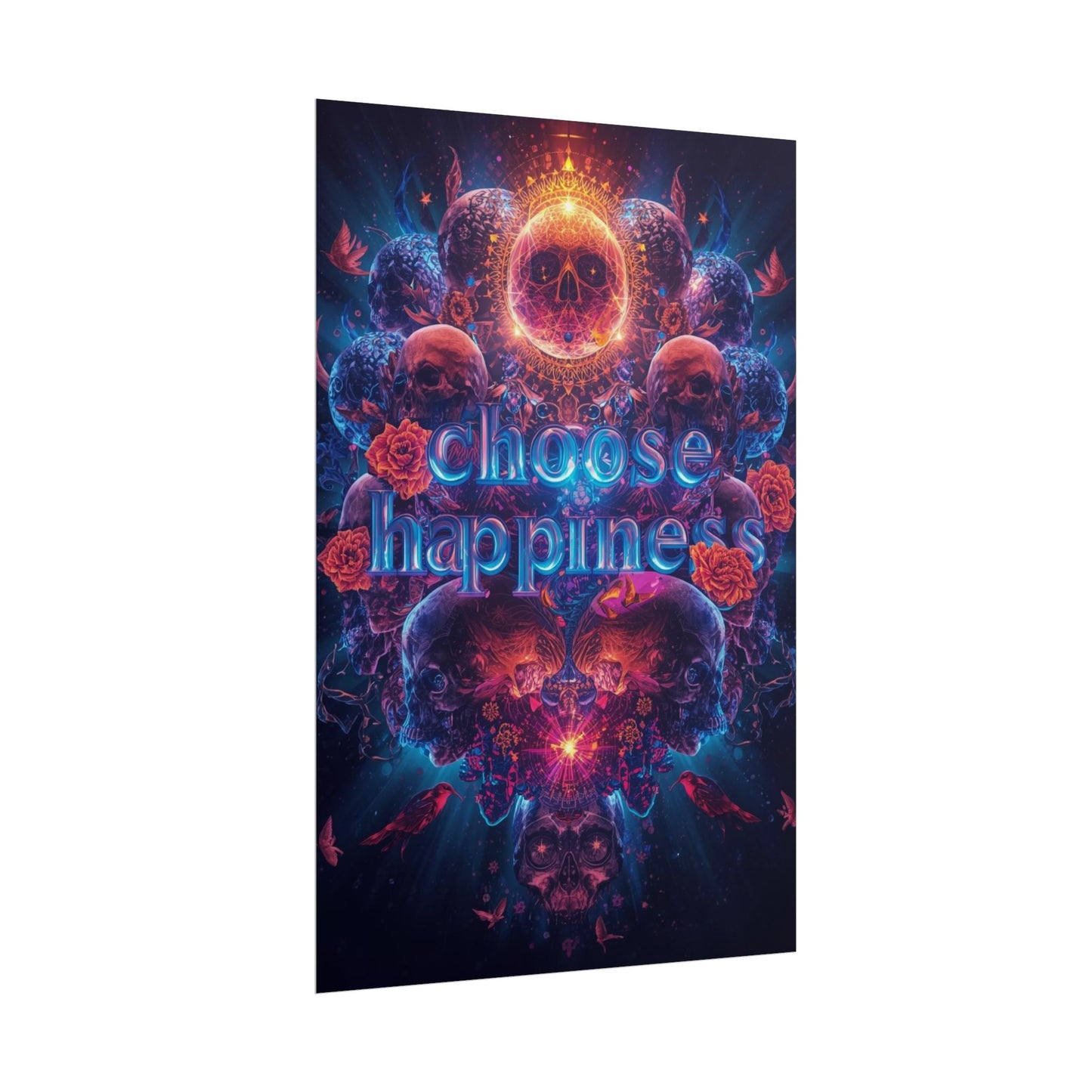 The LifeBox Motivational Poster, Choose Happiness Wall Art, Self Discipline & Mindset Decor, Personal Growth Inspirational Quote Print