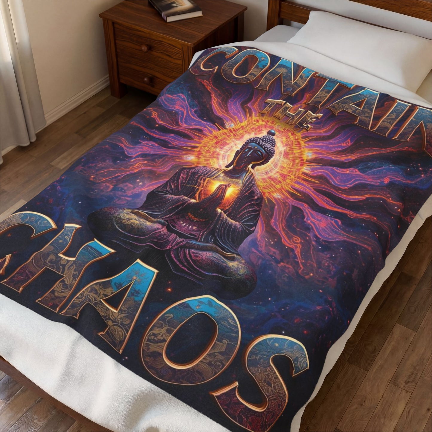 Contain the Chaos Velveteen Plush Blanket