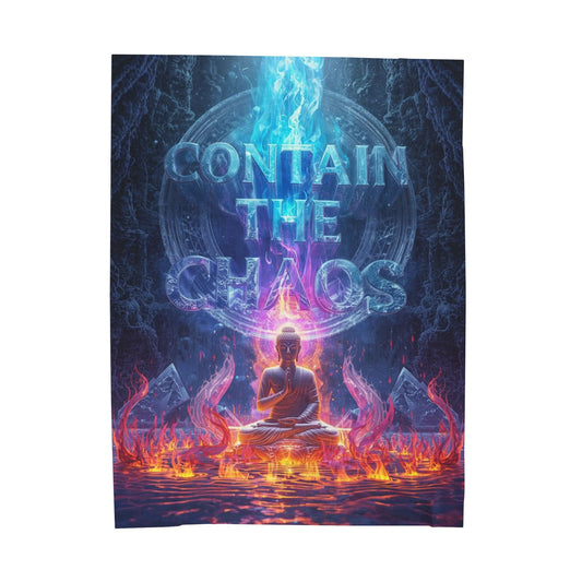 Contain The Chaos Velveteen Plush Blanket
