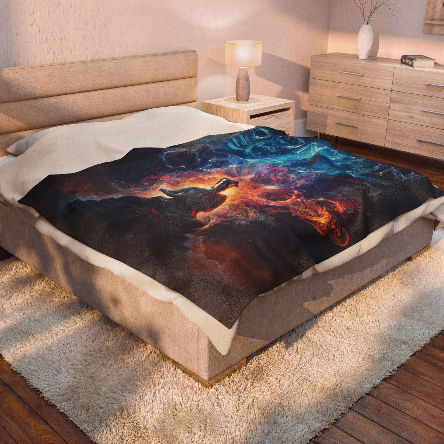 Plush Blanket Contain the Chaos Velveteen Throw