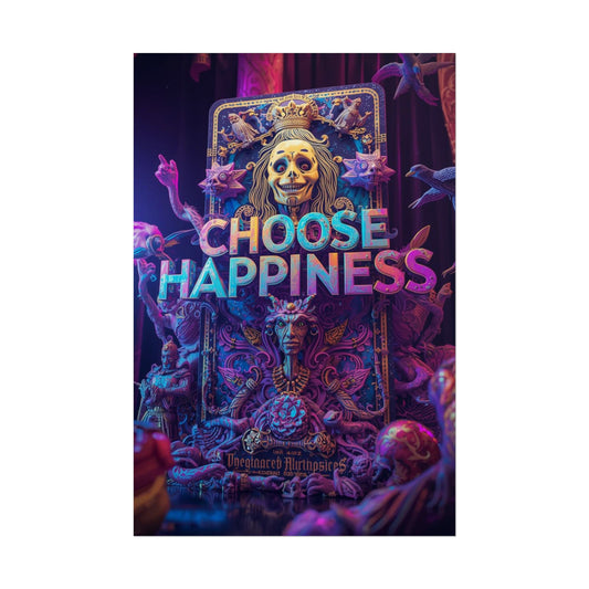 The LifeBox Motivational Poster, Choose Happiness Wall Art, Self Discipline & Mindset Decor, Personal Growth Inspirational Quote Print