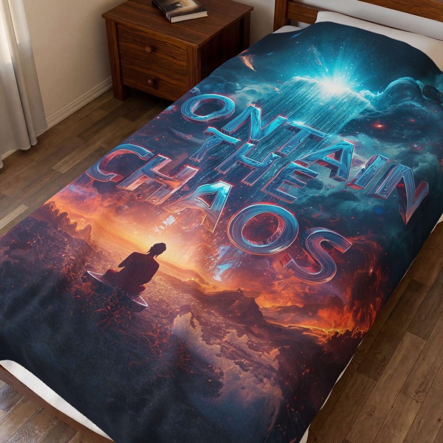 Contain the Chaos Velveteen Plush Blanket