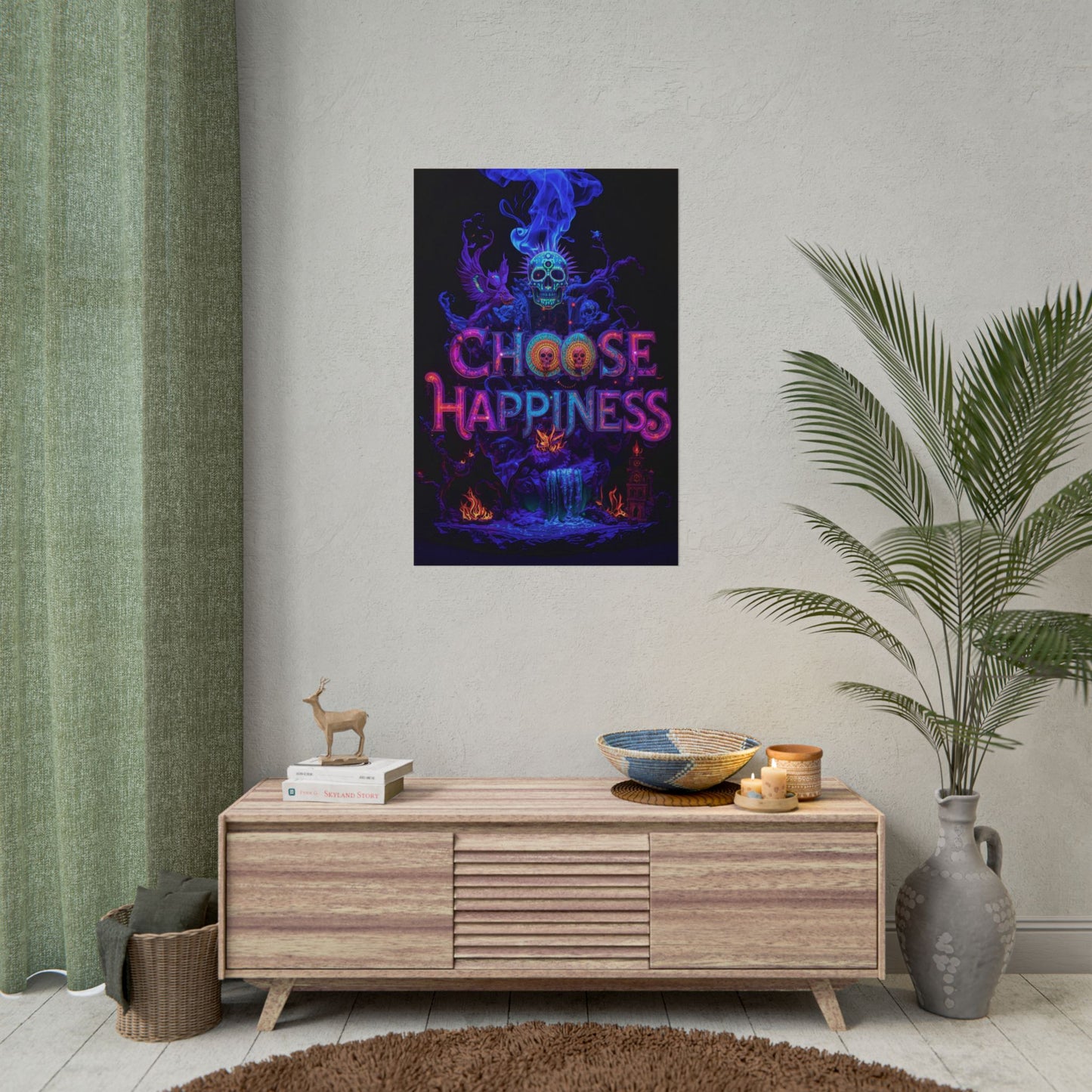 The LifeBox Motivational Poster, Choose Happiness Wall Art, Self Discipline & Mindset Decor, Personal Growth Inspirational Quote Print
