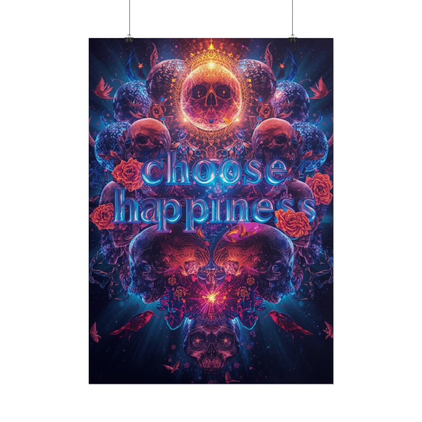 The LifeBox Motivational Poster, Choose Happiness Wall Art, Self Discipline & Mindset Decor, Personal Growth Inspirational Quote Print