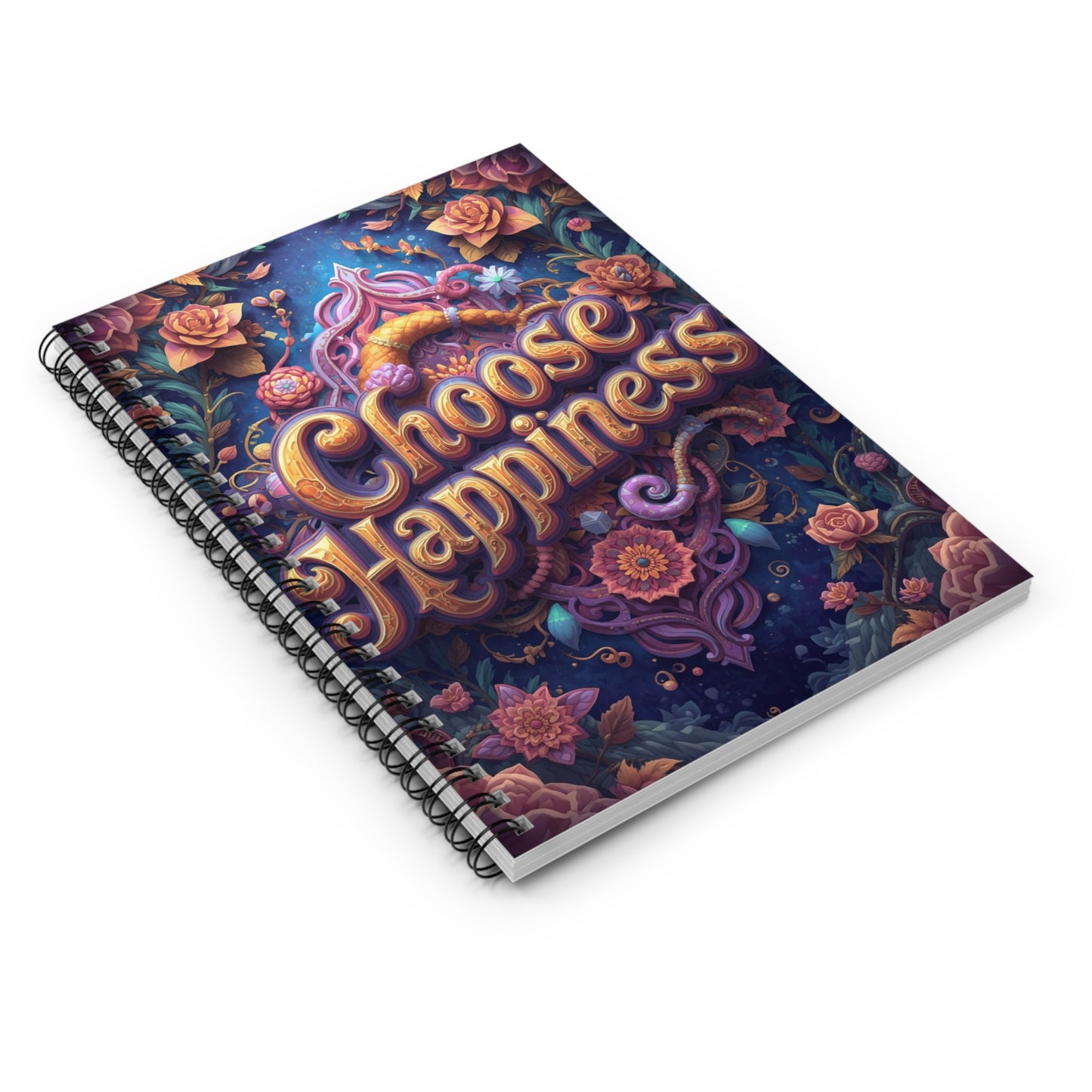 Choose Happiness Spiral Notebook Ruled Journal for Positivity & Daily Notes