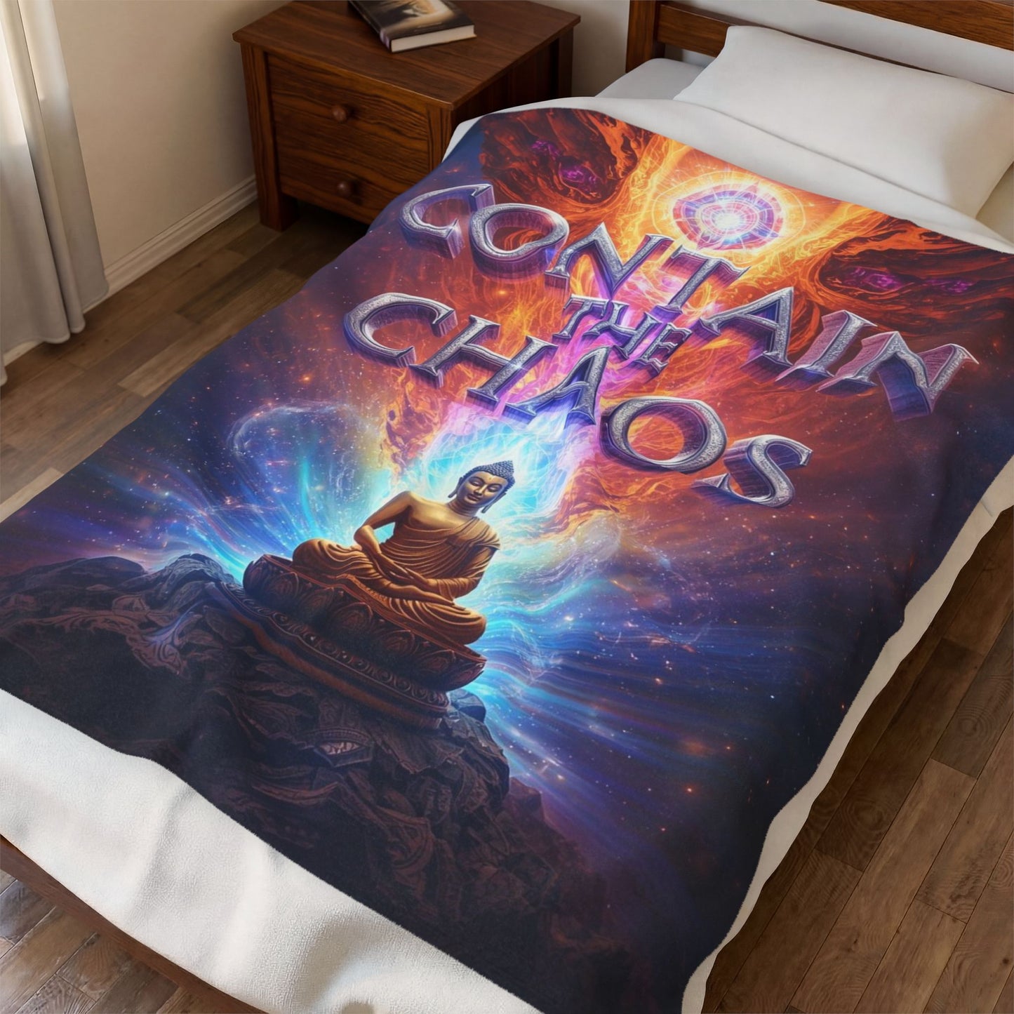 Contain the Chaos Velveteen Plush Blanket