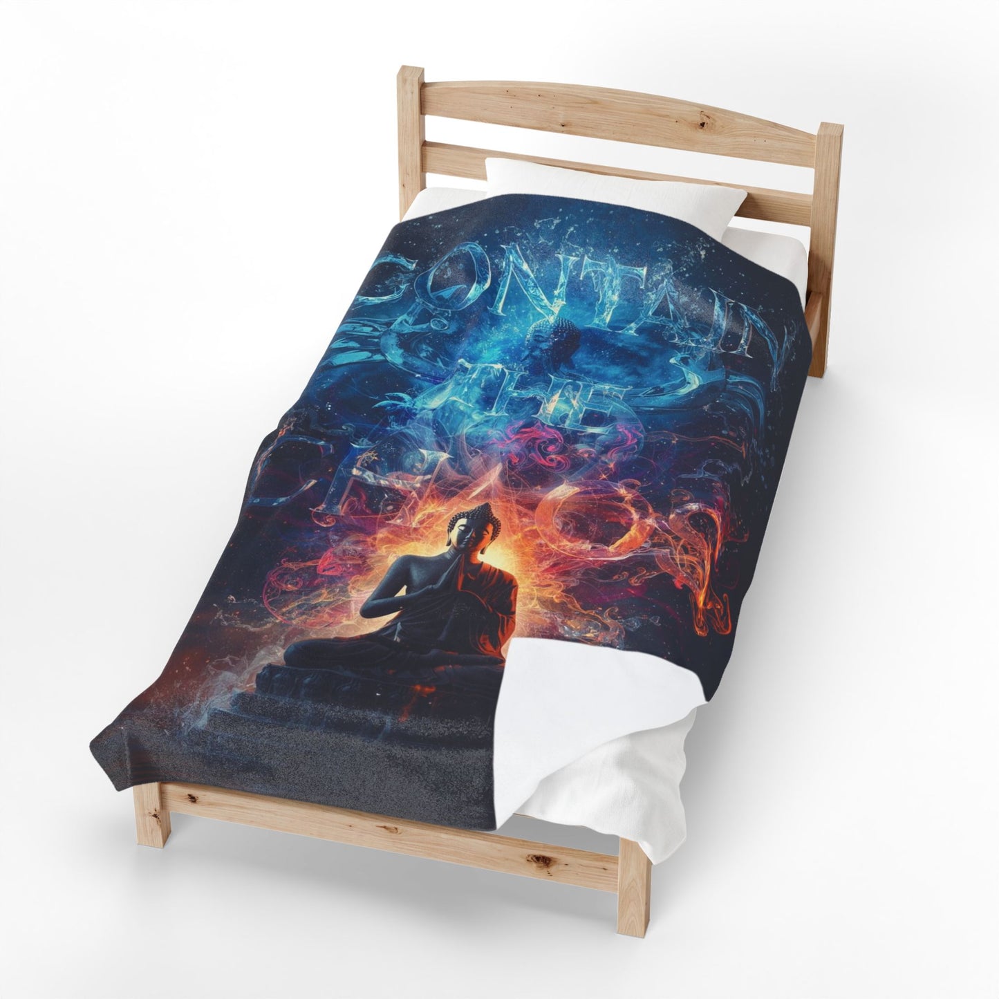 Plush Blanket Contain the Chaos Velveteen Throw