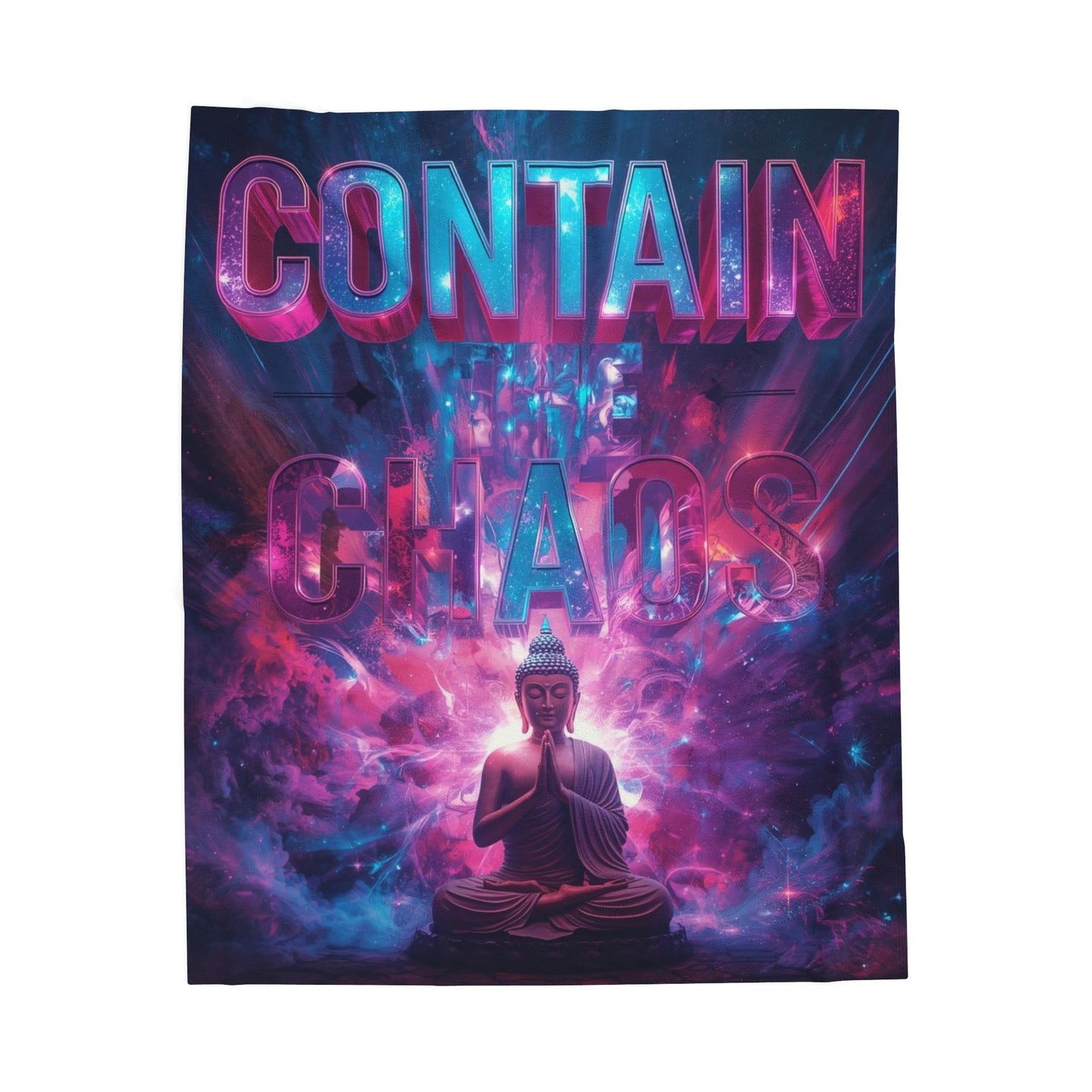Velveteen Plush Blanket Contain The Chaos
