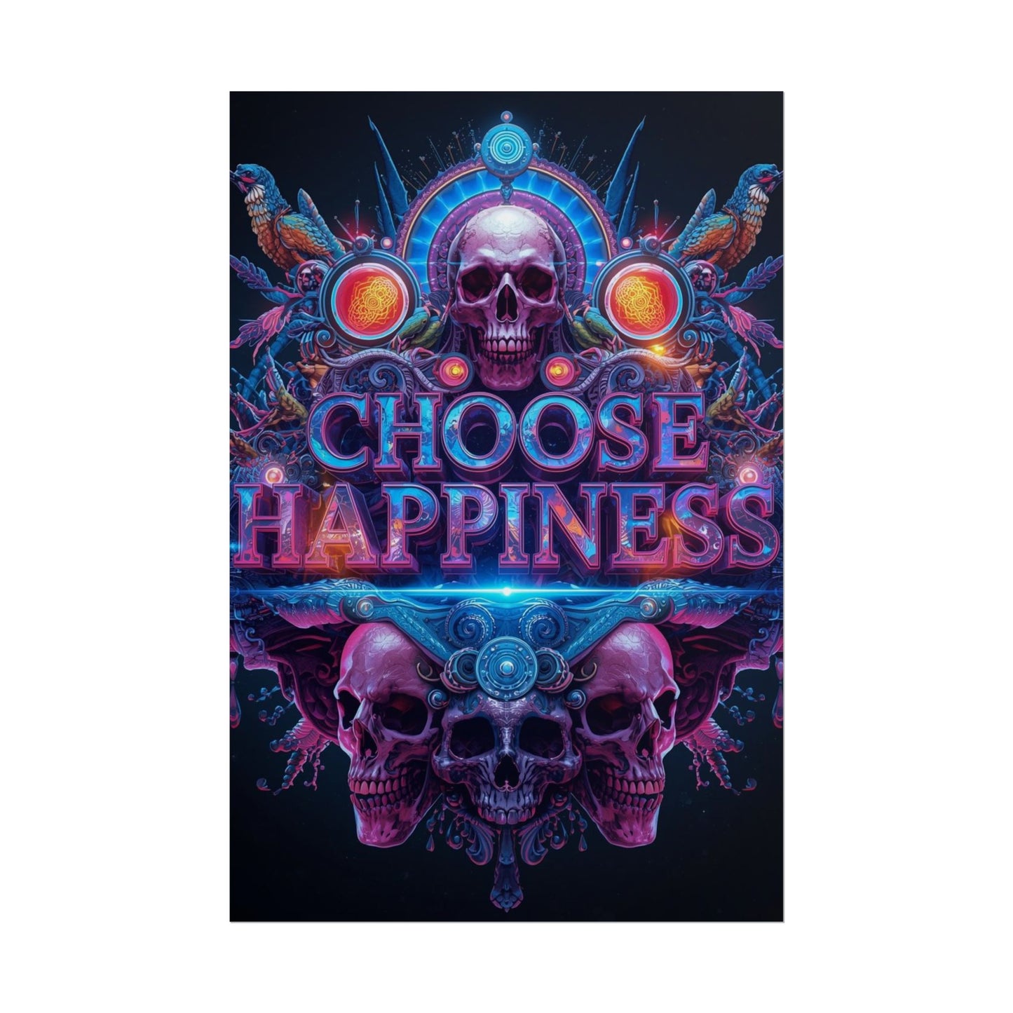 The LifeBox Motivational Poster, Choose Happiness Wall Art, Self Discipline & Mindset Decor, Personal Growth Inspirational Quote Print