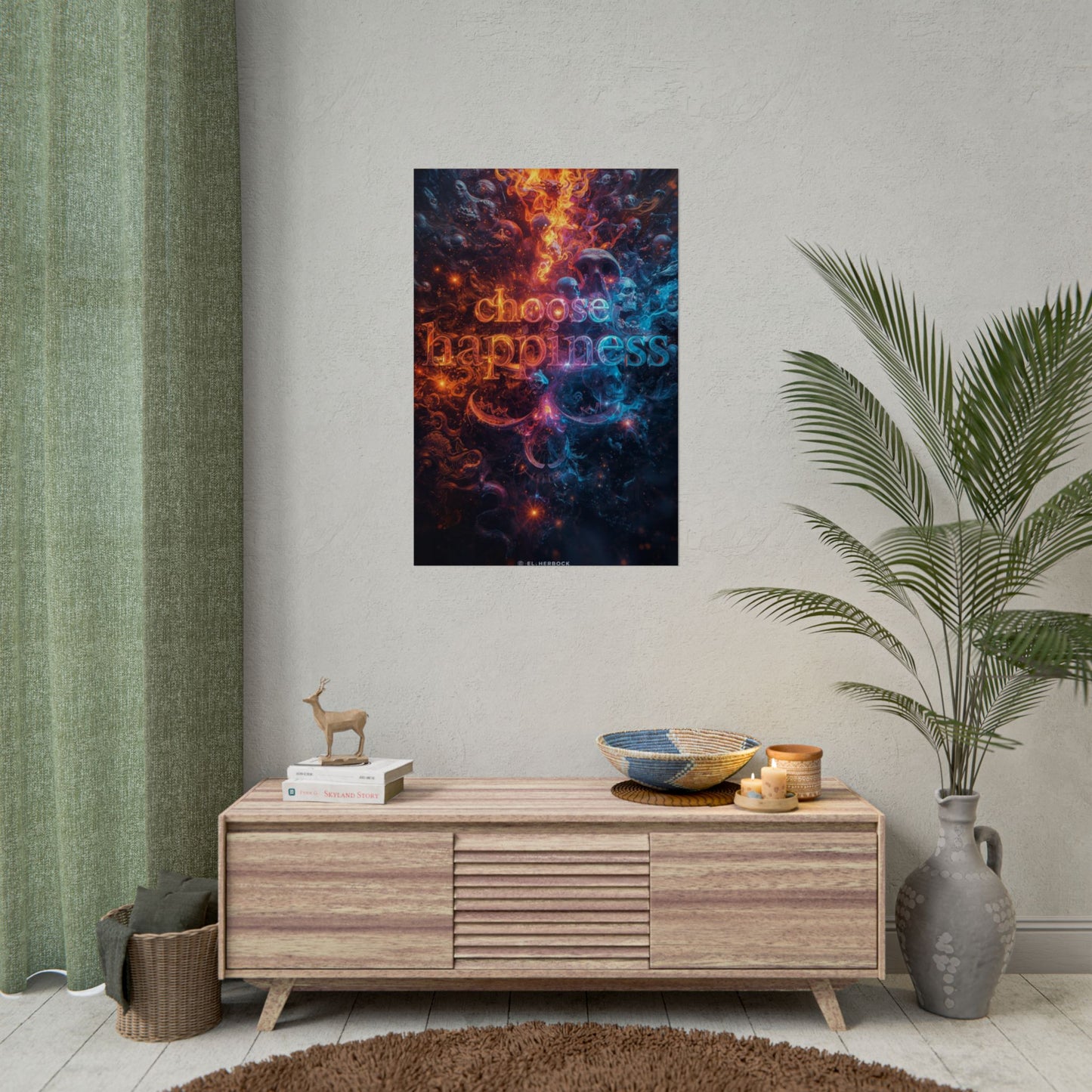 The LifeBox Motivational Poster, Choose Happiness Wall Art, Self Discipline & Mindset Decor, Personal Growth Inspirational Quote Print