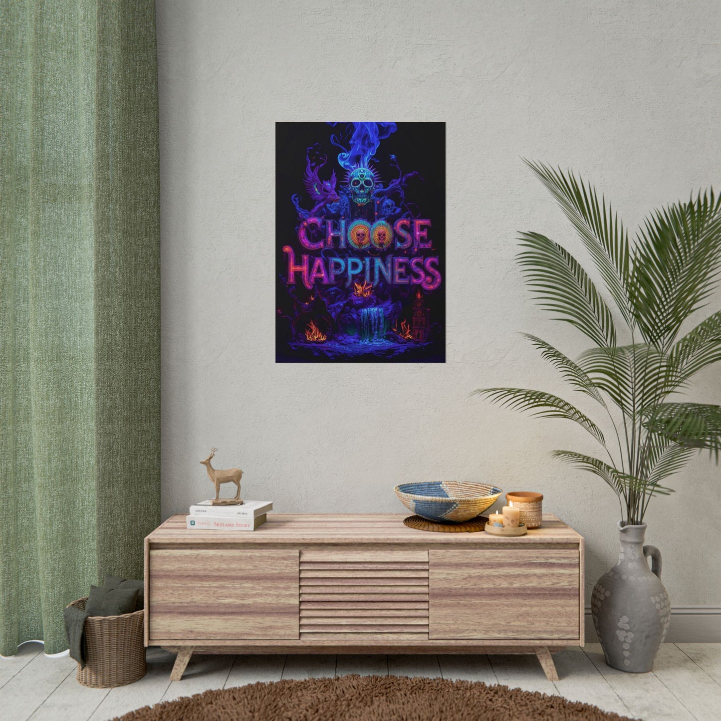 The LifeBox Motivational Poster, Choose Happiness Wall Art, Self Discipline & Mindset Decor, Personal Growth Inspirational Quote Print
