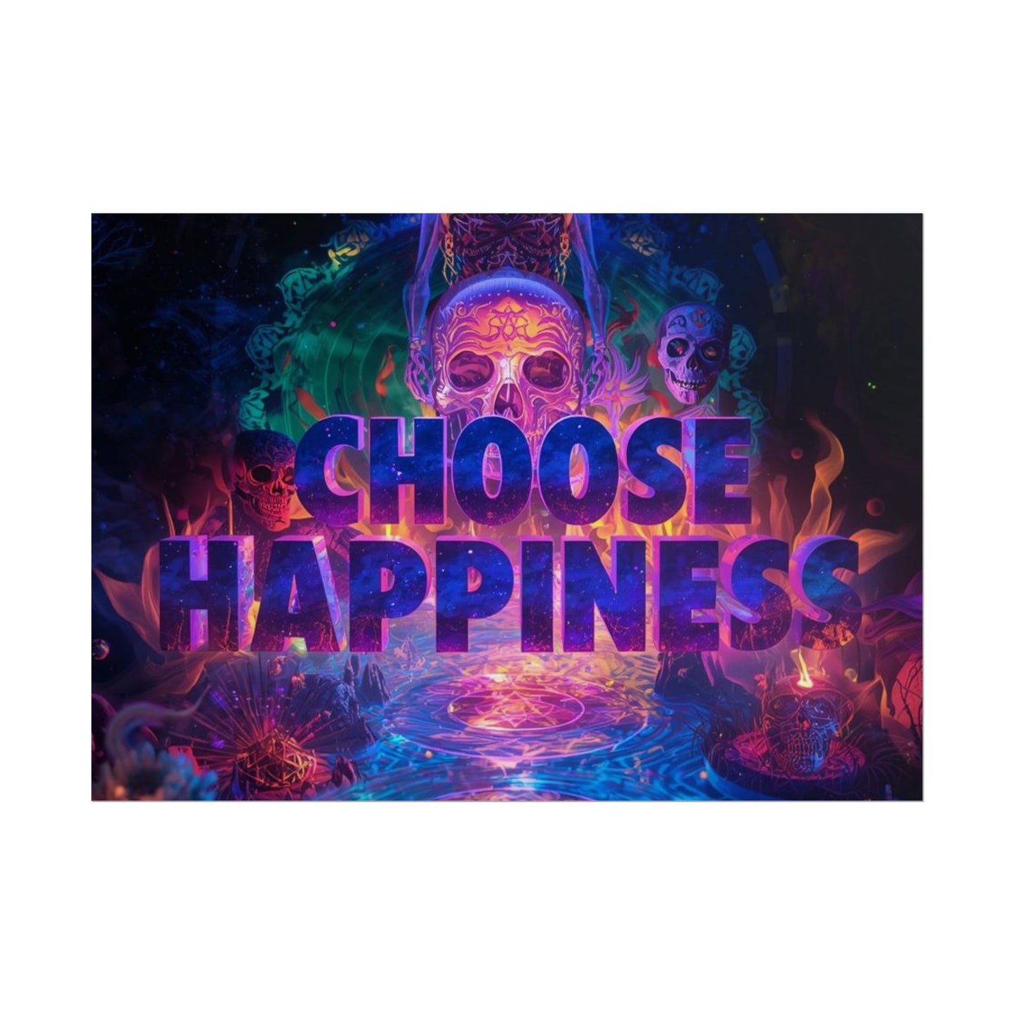 The LifeBox Motivational Poster, Choose Happiness Wall Art, Self Discipline & Mindset Decor, Personal Growth Inspirational Quote Print