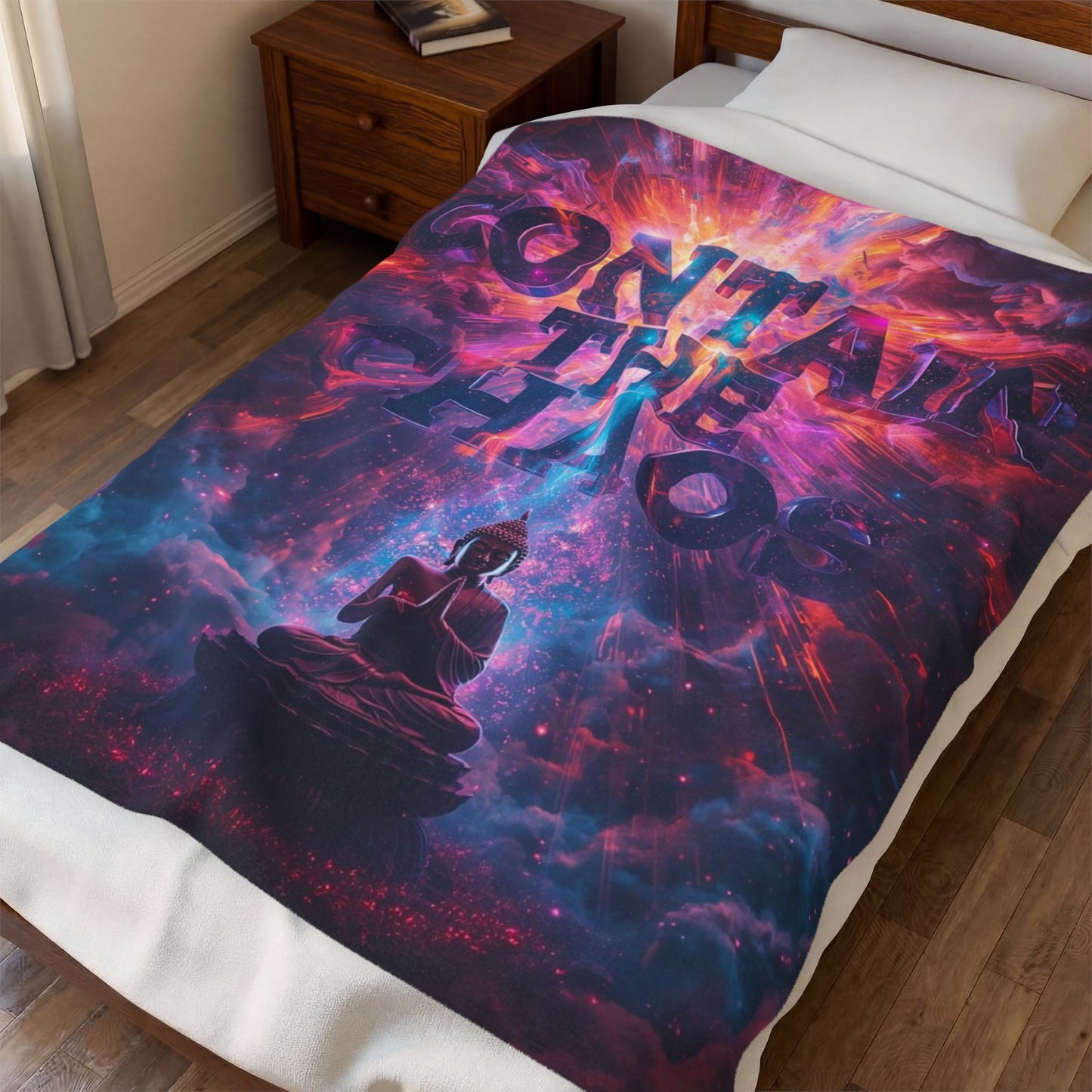 Contain the Chaos Velveteen Plush Blanket
