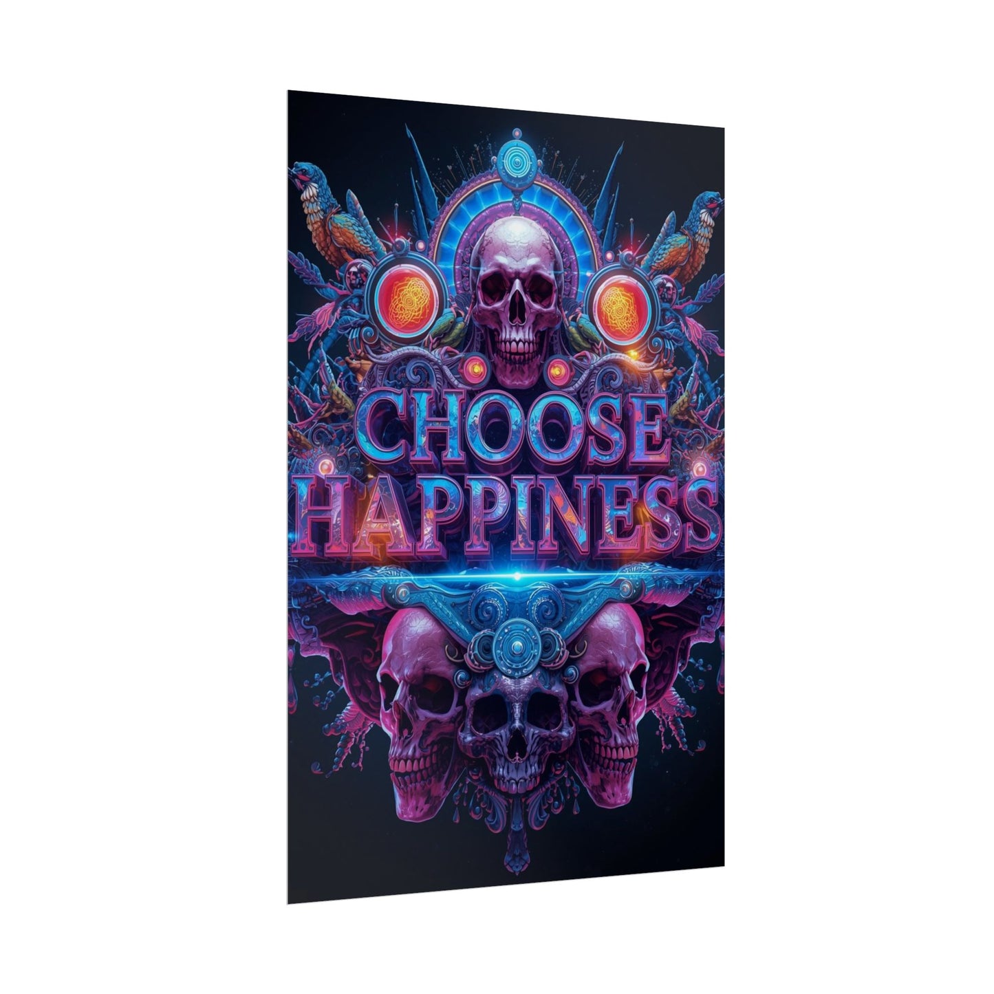 The LifeBox Motivational Poster, Choose Happiness Wall Art, Self Discipline & Mindset Decor, Personal Growth Inspirational Quote Print