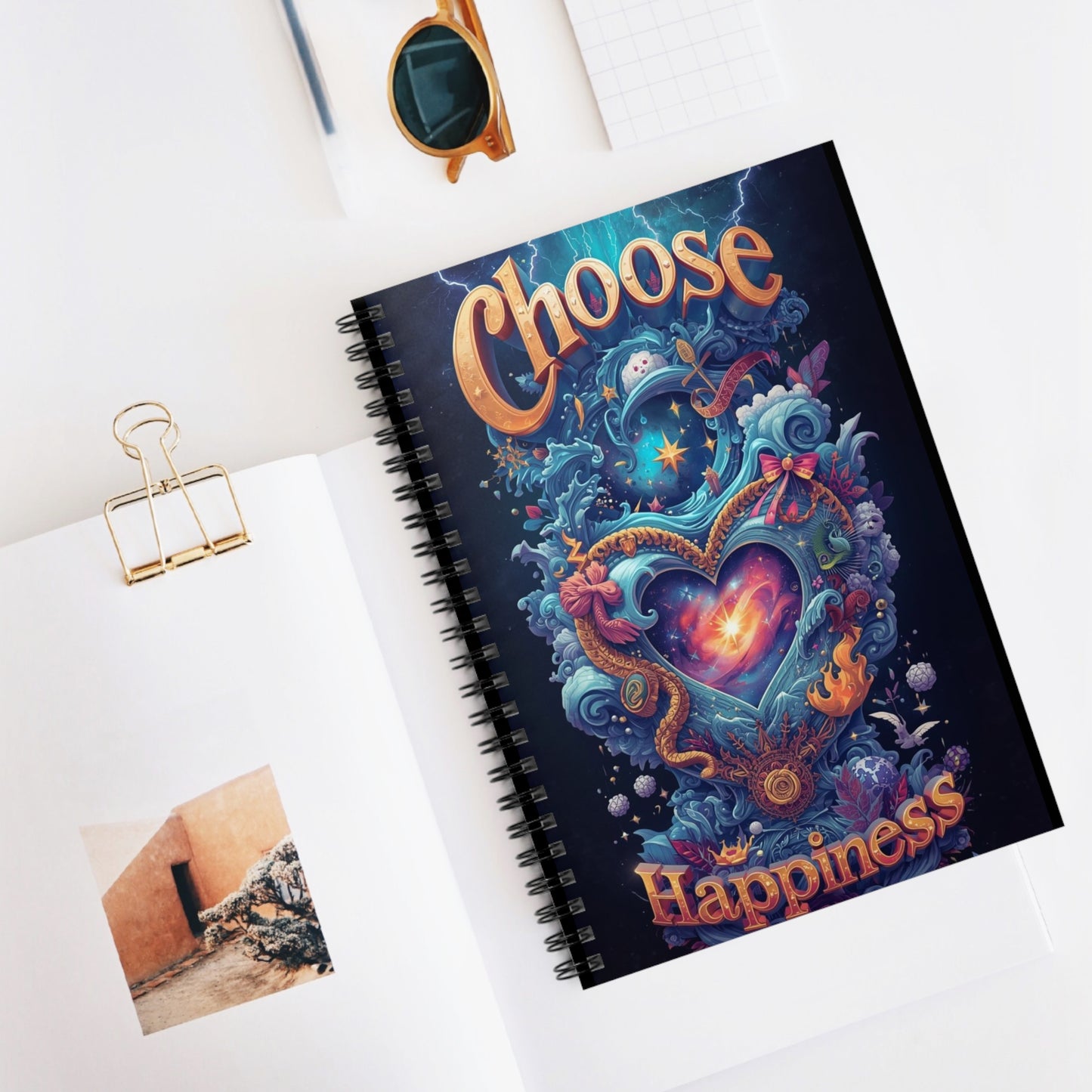 Choose Happiness Spiral Notebook Ruled Journal for Positivity & Daily Notes