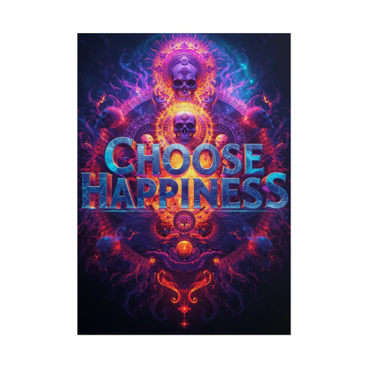 The LifeBox Motivational Poster, Choose Happiness Wall Art, Self Discipline & Mindset Decor, Personal Growth Inspirational Quote Print