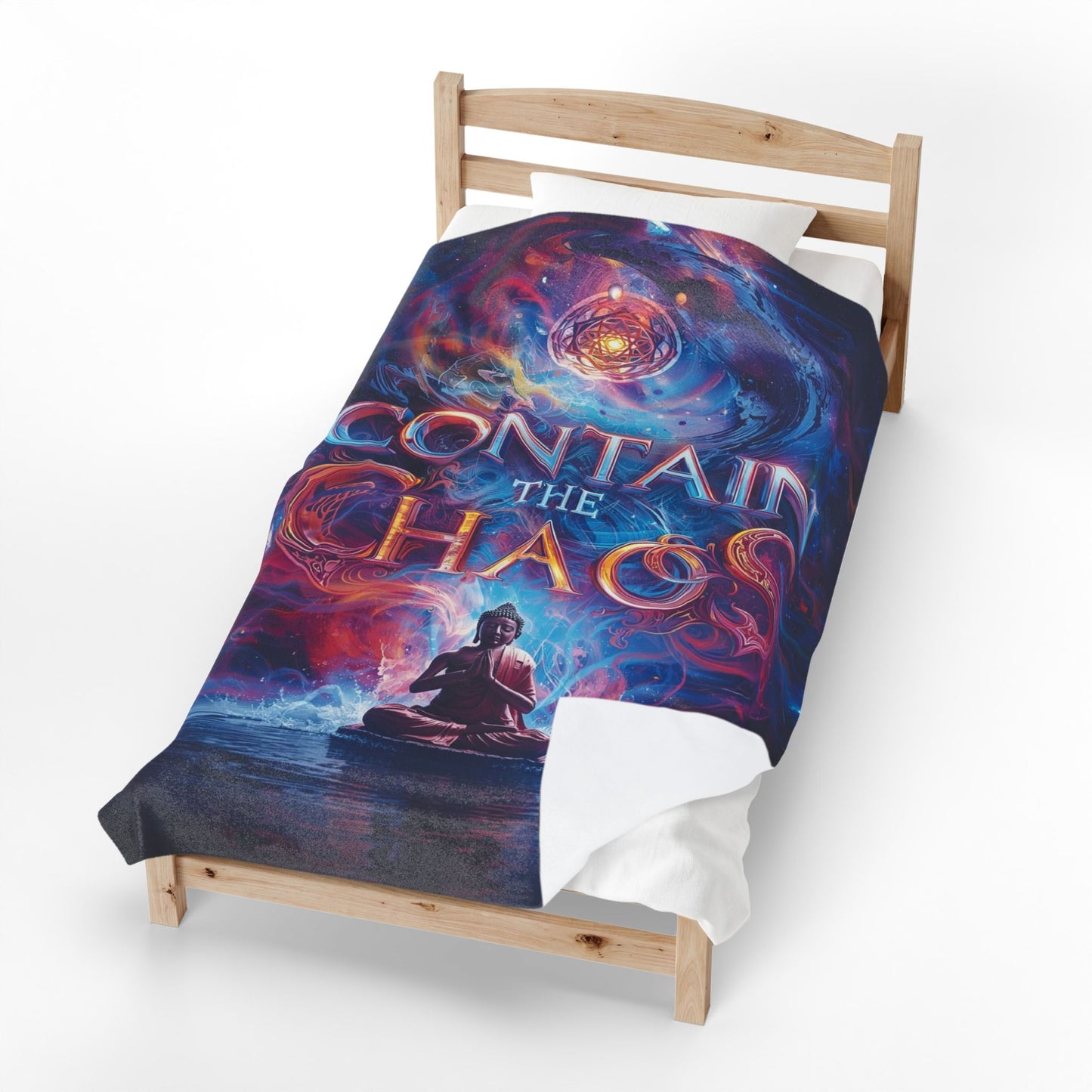 Contain the Chaos Velveteen Plush Blanket — Cozy Throw for Relaxation & Gifts