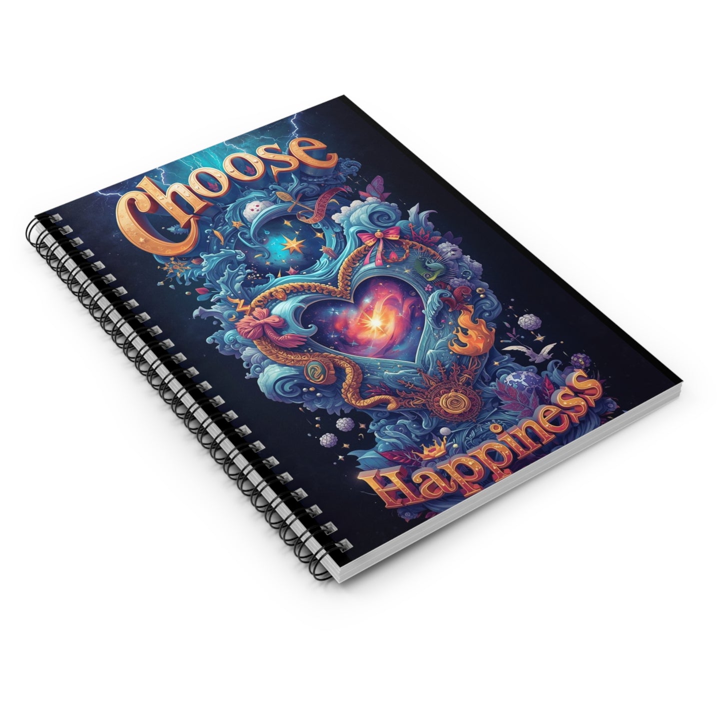 Choose Happiness Spiral Notebook Ruled Journal for Positivity & Daily Notes