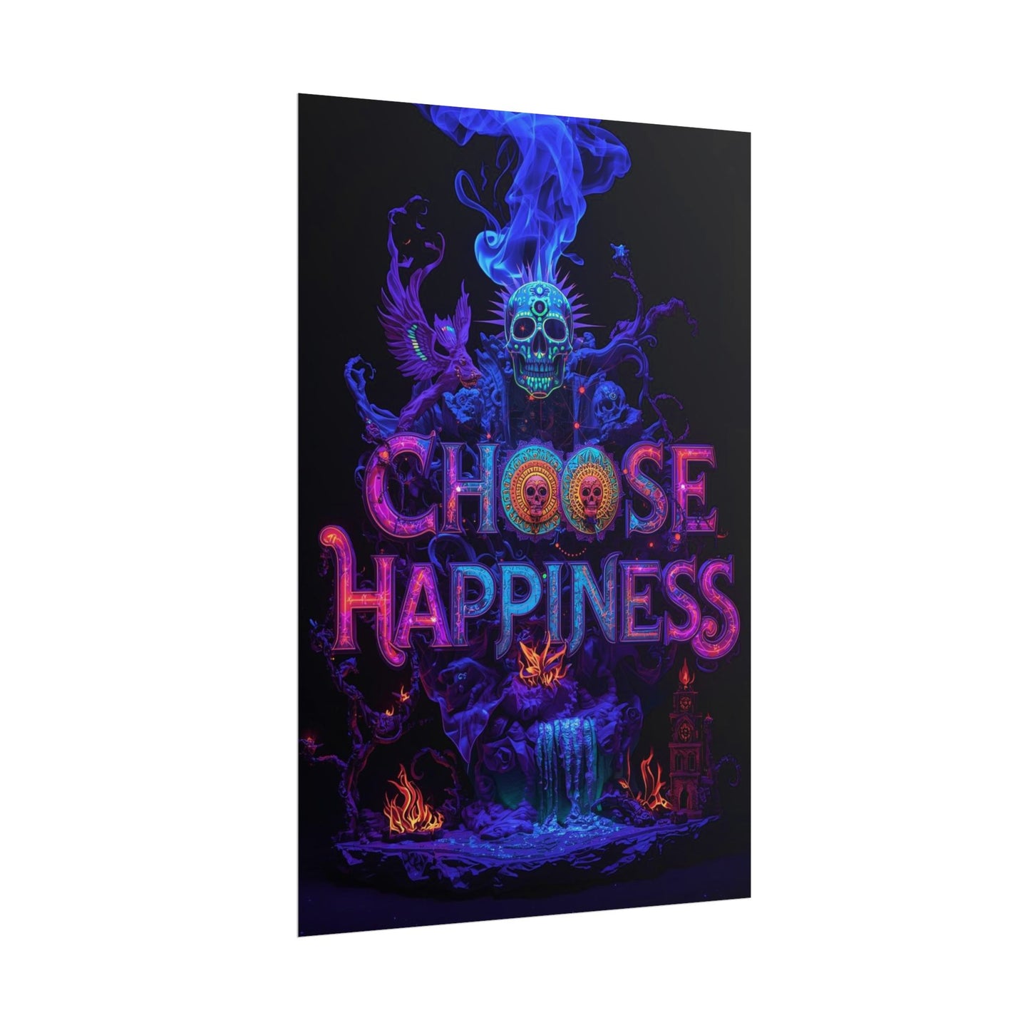 The LifeBox Motivational Poster, Choose Happiness Wall Art, Self Discipline & Mindset Decor, Personal Growth Inspirational Quote Print