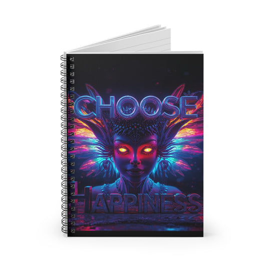 Choose Happiness Spiral Notebook Ruled Journal for Positivity & Daily Notes