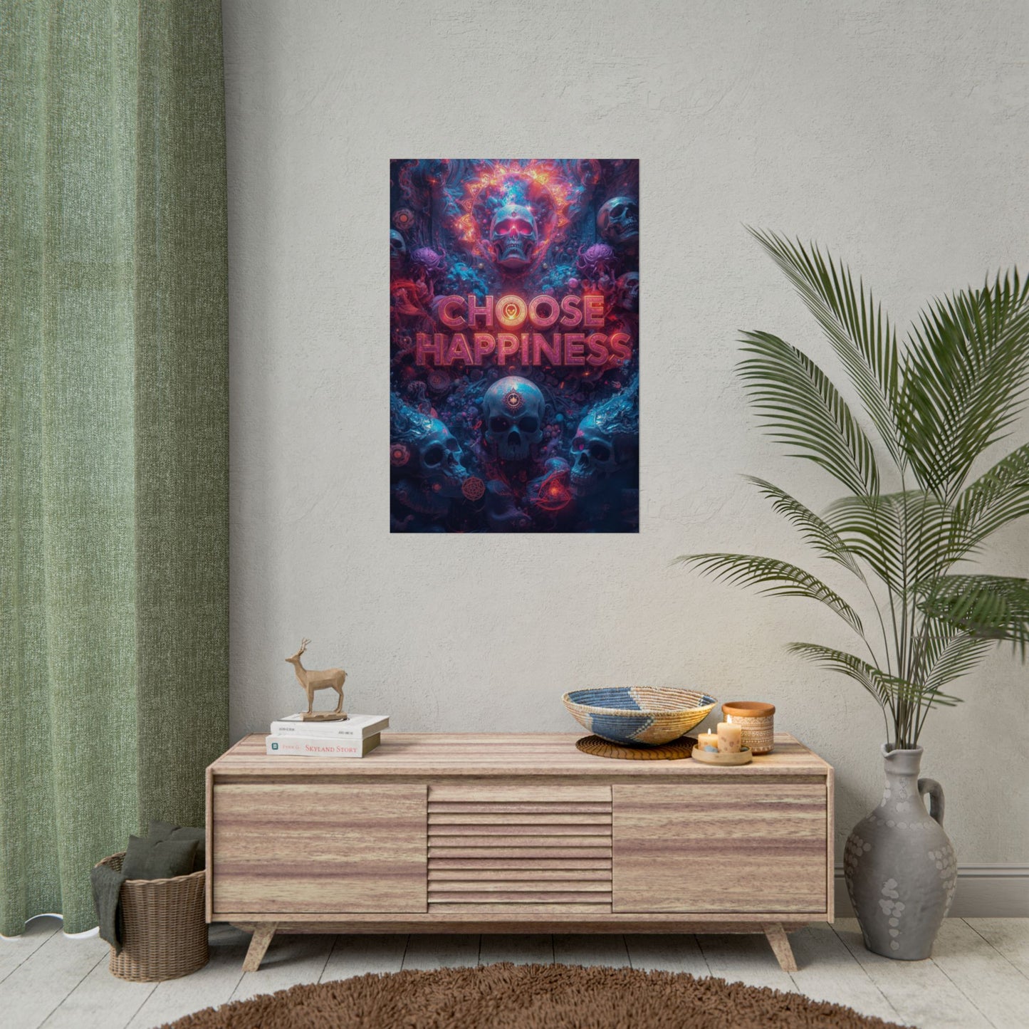 The LifeBox Motivational Poster, Choose Happiness Wall Art, Self Discipline & Mindset Decor, Personal Growth Inspirational Quote Print
