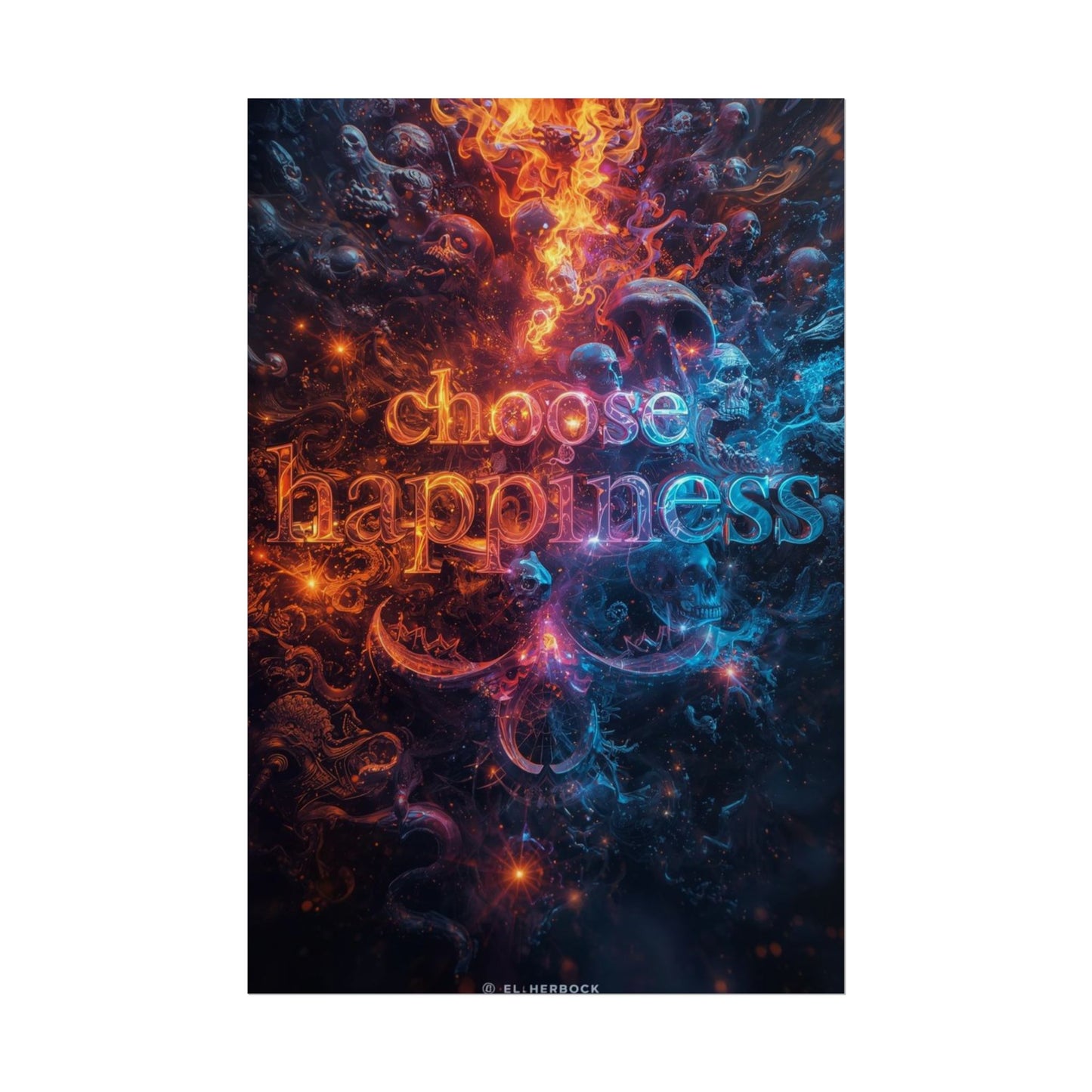 The LifeBox Motivational Poster, Choose Happiness Wall Art, Self Discipline & Mindset Decor, Personal Growth Inspirational Quote Print