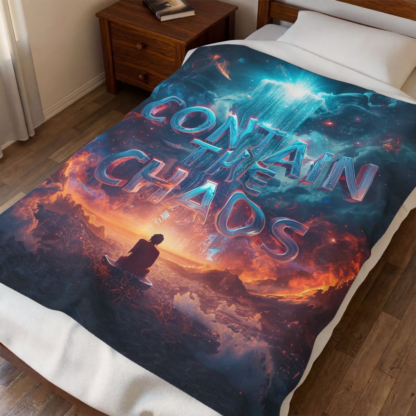 Contain the Chaos Velveteen Plush Blanket