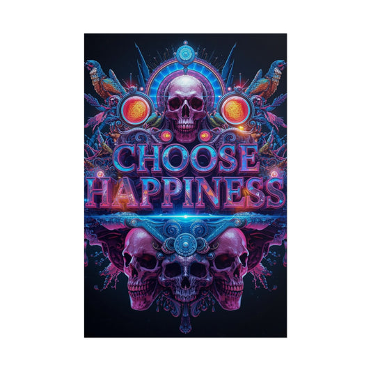 The LifeBox Motivational Poster, Choose Happiness Wall Art, Self Discipline & Mindset Decor, Personal Growth Inspirational Quote Print
