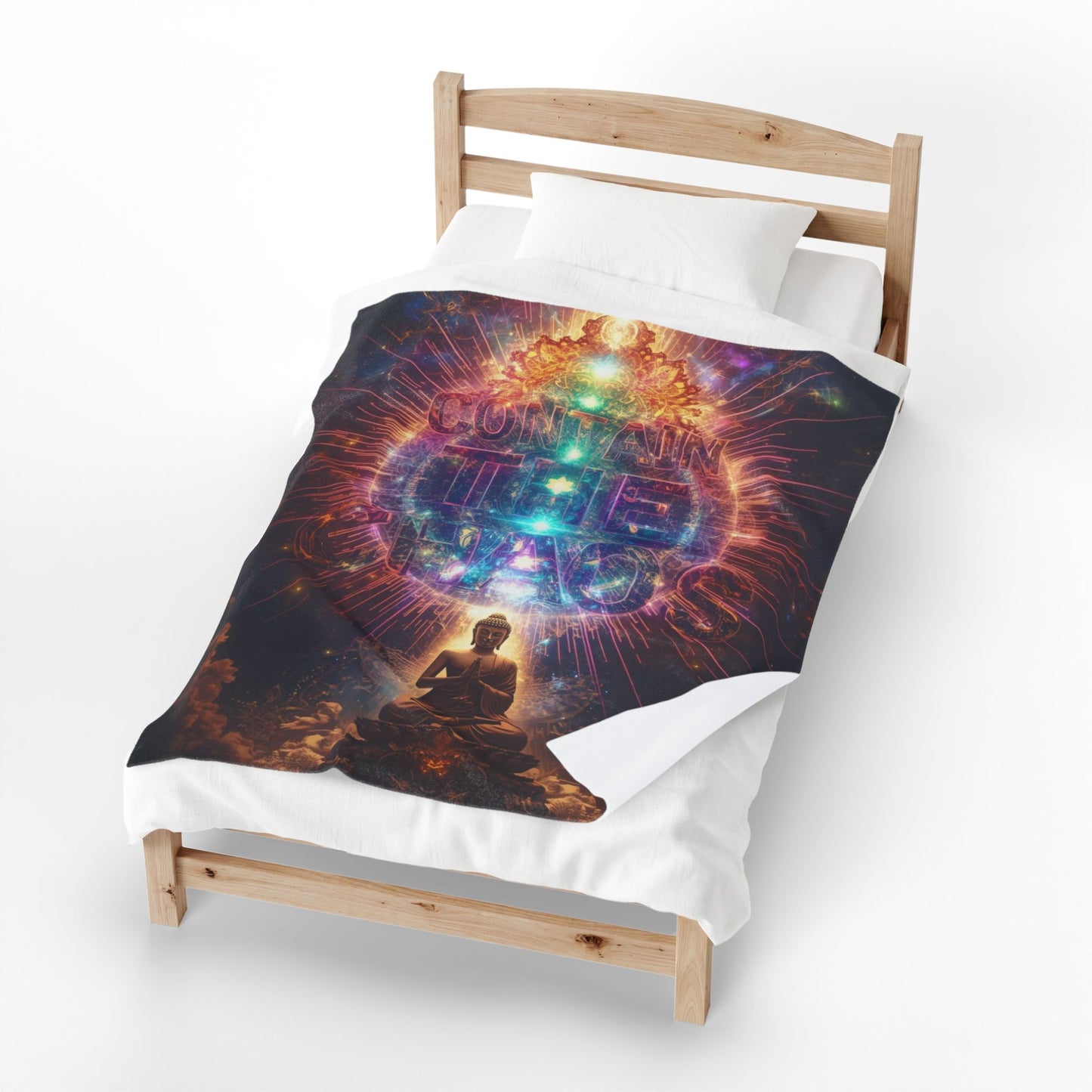 Velveteen Plush Blanket Contain the Chaos Throw