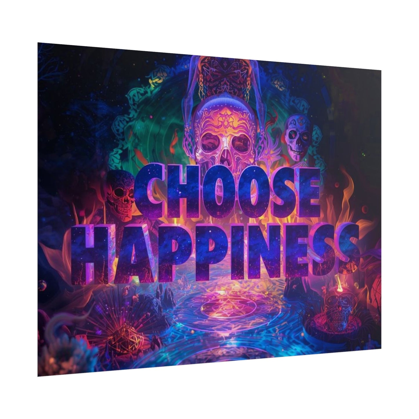 The LifeBox Motivational Poster, Choose Happiness Wall Art, Self Discipline & Mindset Decor, Personal Growth Inspirational Quote Print