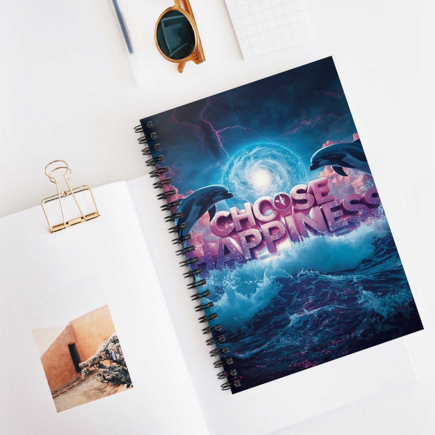 Choose Happiness Spiral Notebook Ruled Journal for Positivity & Daily Notes