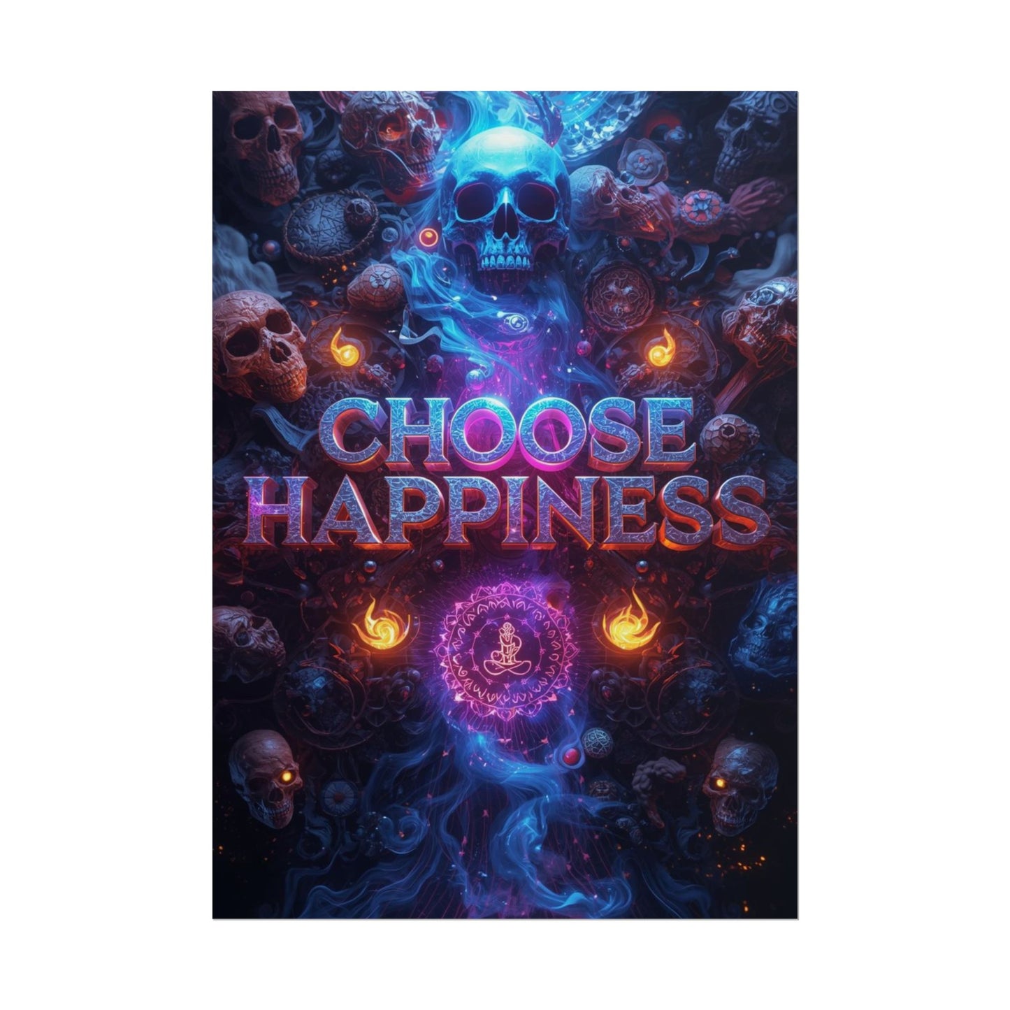 The LifeBox Motivational Poster, Choose Happiness Wall Art, Self Discipline & Mindset Decor, Personal Growth Inspirational Quote Print