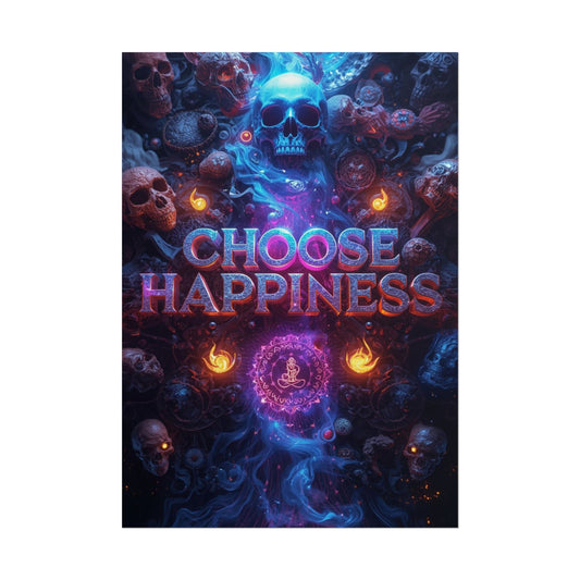 The LifeBox Motivational Poster, Choose Happiness Wall Art, Self Discipline & Mindset Decor, Personal Growth Inspirational Quote Print