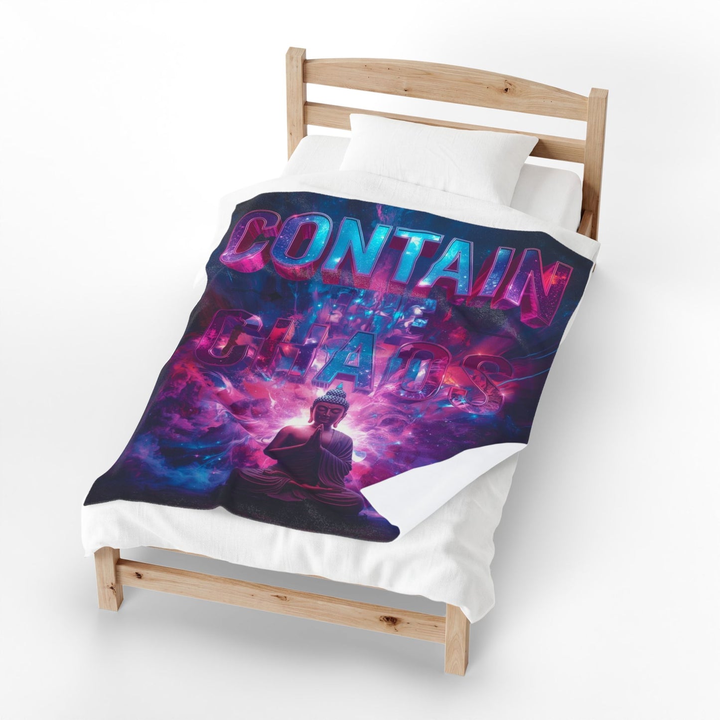 Velveteen Plush Blanket Contain The Chaos