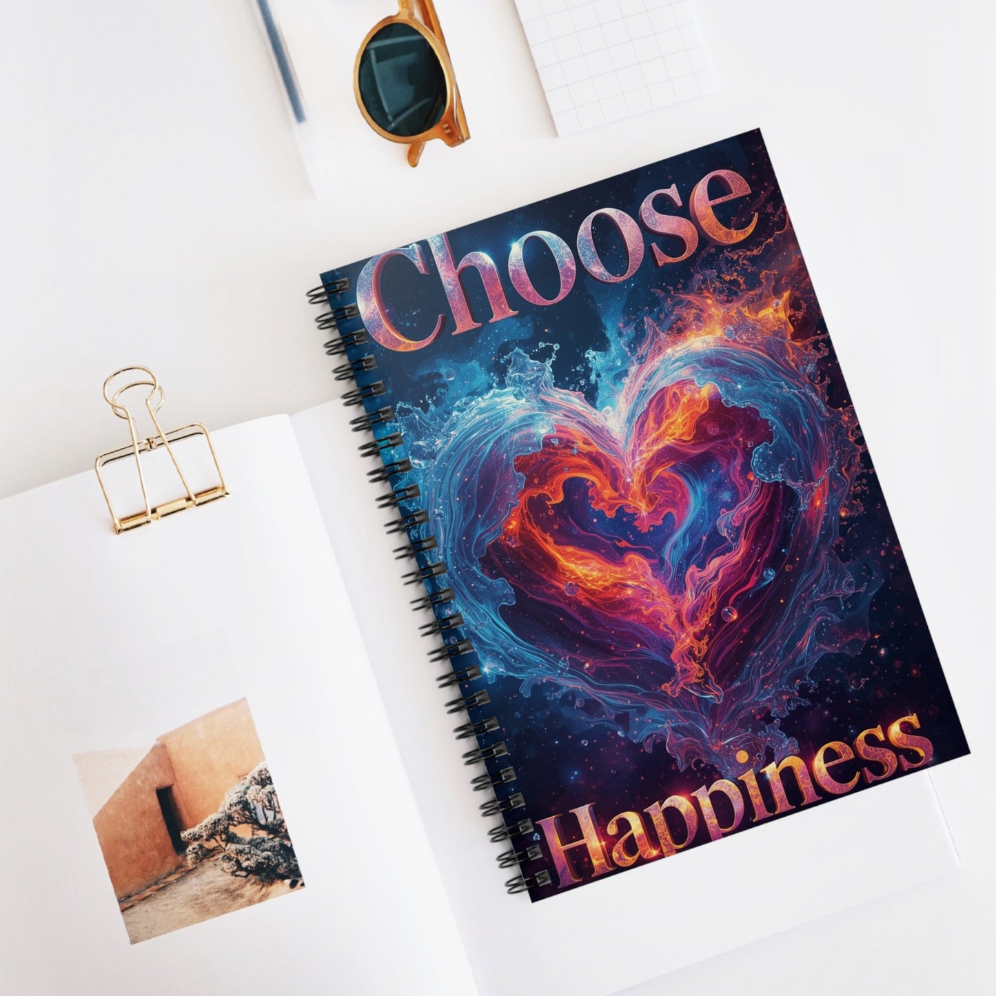 Choose Happiness Spiral Notebook Ruled Journal for Positivity & Daily Notes