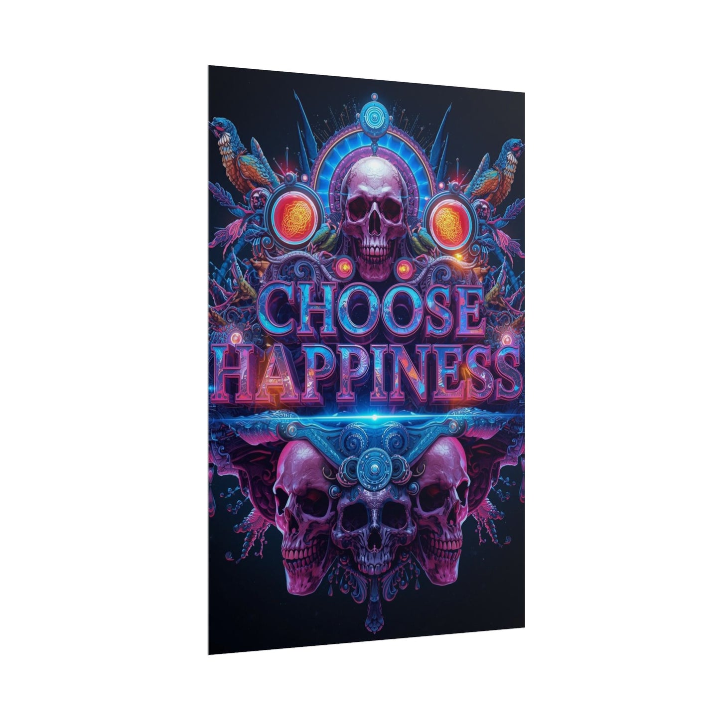 The LifeBox Motivational Poster, Choose Happiness Wall Art, Self Discipline & Mindset Decor, Personal Growth Inspirational Quote Print