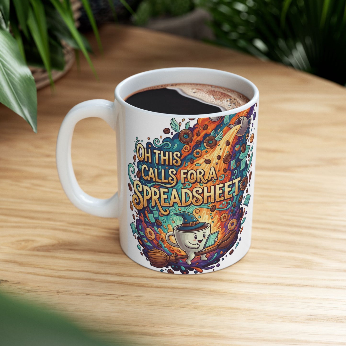 Oh This Calls for a Spree Ceramic Mug — Colorful Shopping & Treats Coffee Cup