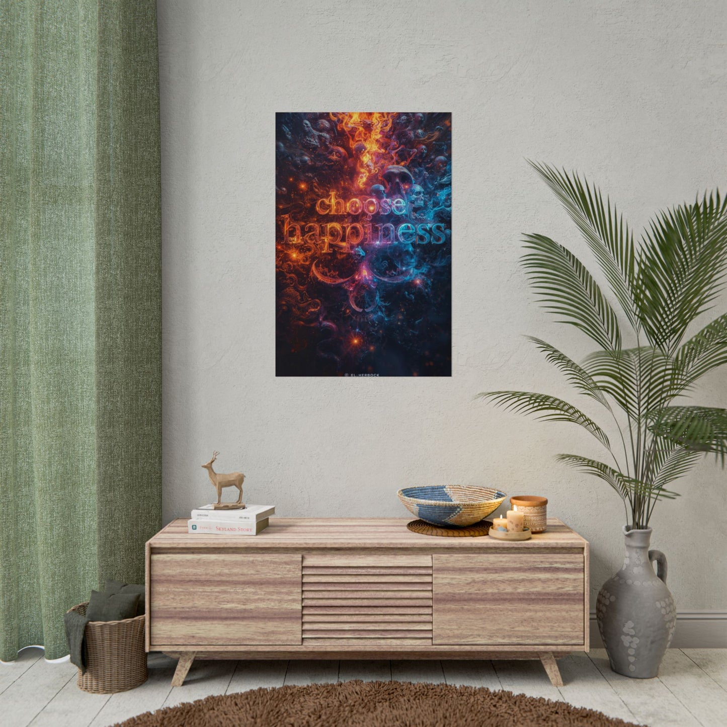 The LifeBox Motivational Poster, Choose Happiness Wall Art, Self Discipline & Mindset Decor, Personal Growth Inspirational Quote Print