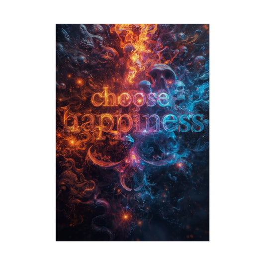 The LifeBox Motivational Poster, Choose Happiness Wall Art, Self Discipline & Mindset Decor, Personal Growth Inspirational Quote Print