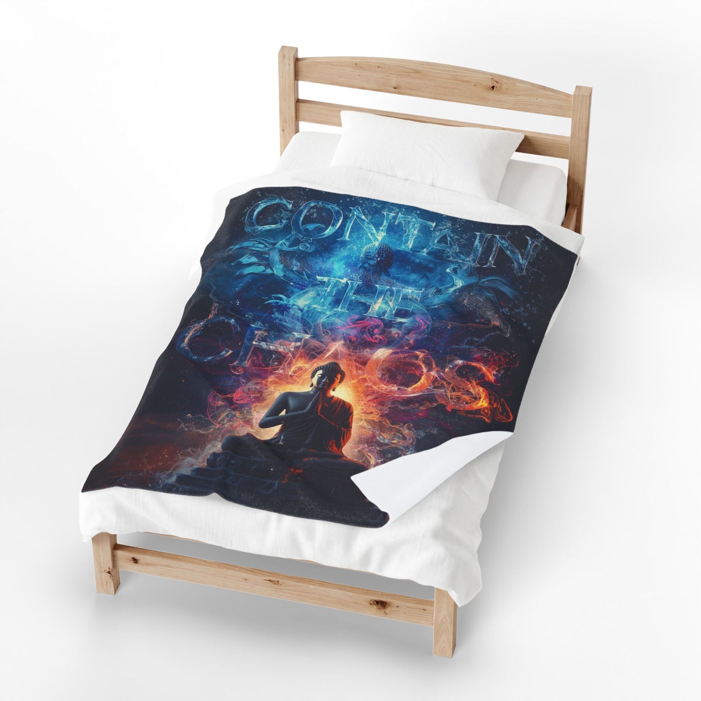 Plush Blanket Contain the Chaos Velveteen Throw