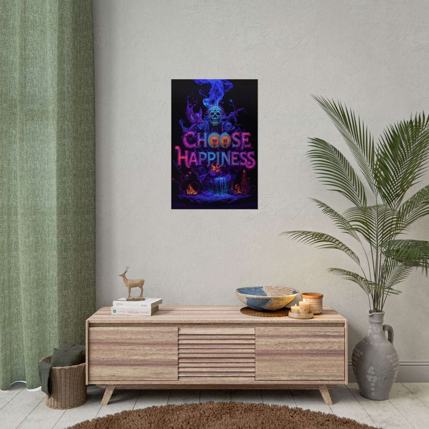 The LifeBox Motivational Poster, Choose Happiness Wall Art, Self Discipline & Mindset Decor, Personal Growth Inspirational Quote Print