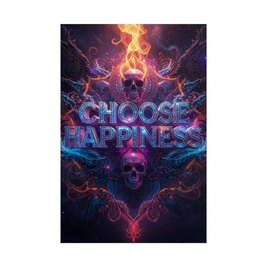 The LifeBox Motivational Poster, Choose Happiness Wall Art, Self Discipline & Mindset Decor, Personal Growth Inspirational Quote Print