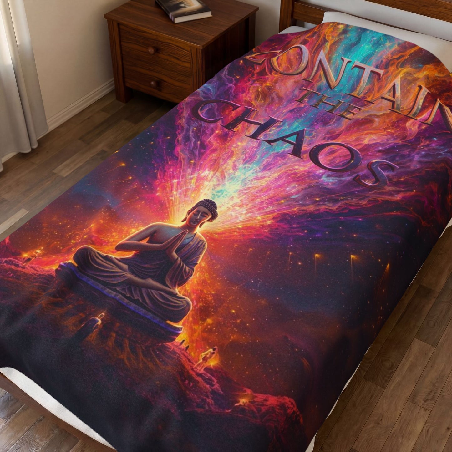Contain the Chaos Velveteen Plush Blanket